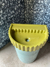 Load image into Gallery viewer, Sample Sale -  Concrete Sink - The Semi Scallop - Sub Lime