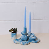 The Cuddle - A Pair of Little and Big Glob Candle Holders