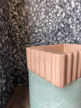 Load image into Gallery viewer, Sample Sale -  Concrete Sink - The Fluted Rectangle - Barely Pink