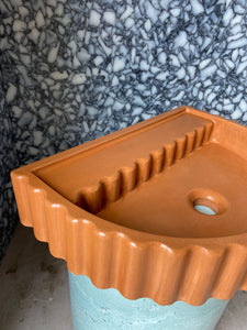Sample Sale -  Concrete Sink - The Semi Scallop - Jaffa