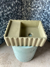 Load image into Gallery viewer, Sample Sale -  Concrete Sink - The Fluted Rectangle - Truffle Shuffle