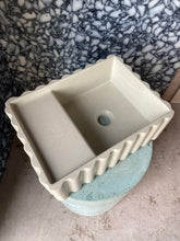 Load image into Gallery viewer, Sample Sale -  Concrete Sink - The Fluted Rectangle - Powder