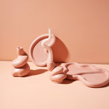 The Cuddle - A Pair of Little and Big Glob Candle Holders