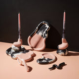 The Cuddle - A Pair of Little and Big Glob Candle Holders