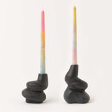 The Cuddle - A Pair of Little and Big Glob Candle Holders