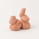 The Cuddle - A Pair of Little and Big Glob Candle Holders