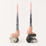 The Cuddle - A Pair of Little and Big Glob Candle Holders