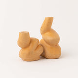 The Cuddle - A Pair of Little and Big Glob Candle Holders