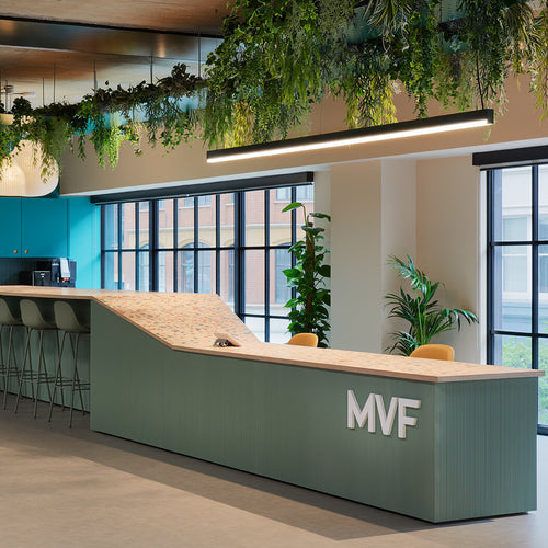 Concrete Terrazzo Reception Area for MVF Global, London