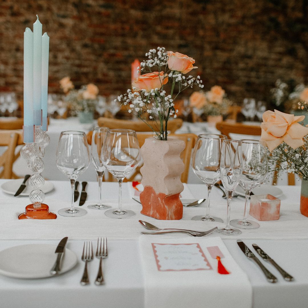Concrete Wedding Decor, Chris & Fran's Wedding