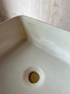 Sample Sale -  Concrete Sink - The Soft Rectangle - Powder