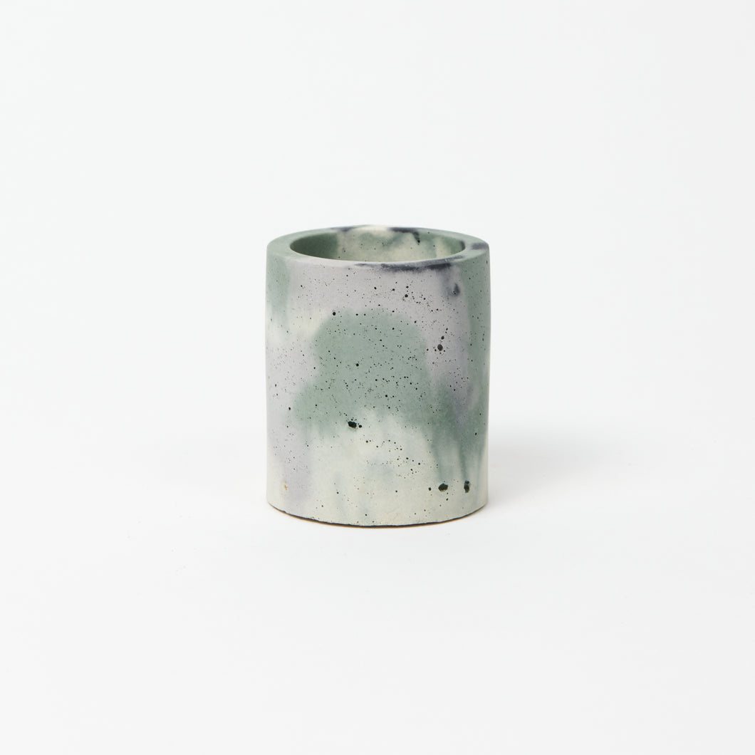 Goodhood x Smith & Goat - Cylinder Concrete Pot - Small - Green and Lilac