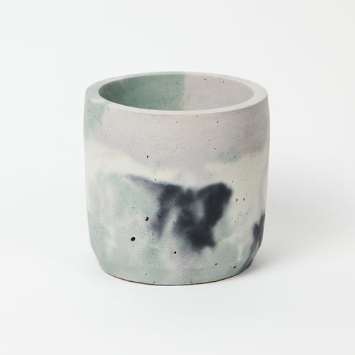 Goodhood x Smith & Goat - Cylinder Concrete Pot - Large - Green and Lilac
