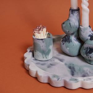 Goodhood x Smith & Goat - The Cuddle - A Pair of Little and Big Glob Candle Holders - Green and Lilac