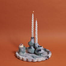 Load image into Gallery viewer, Goodhood x Smith &amp; Goat - The Cuddle - A Pair of Little and Big Glob Candle Holders - Green and Lilac