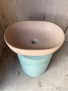 Sample Sale -  Concrete Sink - The Oval - Barely Pink
