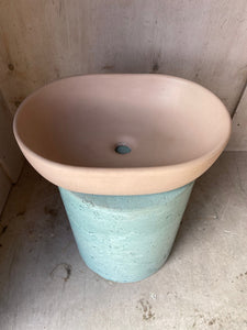 Sample Sale -  Concrete Sink - The Oval - Barely Pink