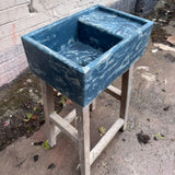 Sample Sale -  Concrete Sink - The Cloakroom Basin - Blue Steele and Pigeon Marble