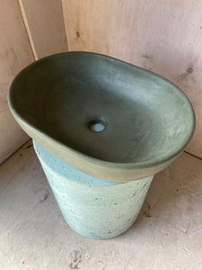 Sample Sale -  Concrete Sink - The Oval - Beulah Green