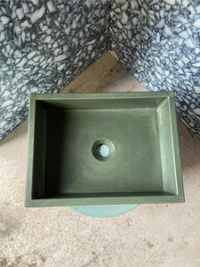 Sample Sale -  Concrete Sink - The Mini Rectangle - Beulah Green
