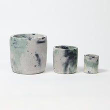 Load image into Gallery viewer, Goodhood x Smith &amp; Goat - Concrete Pot Set - Small, Medium and Large Green and Lilac