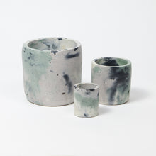 Load image into Gallery viewer, Goodhood x Smith &amp; Goat - Concrete Pot Set - Small, Medium and Large Green and Lilac