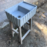 Sample Sale - Concrete Sink - The Fluted Rectangle - Pigeon