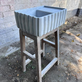 Sample Sale - Concrete Sink - The Fluted Rectangle - Pigeon