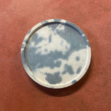 Outlet Concrete 18cm Round Tray - Denim and White