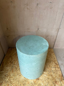 Outlet -  Round Concrete Mid Height Plinth - Blue - Price Includes UK Wide Delivery
