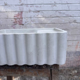 Sample Sale -  Concrete Sink - The Fluted Rectangle - Powder