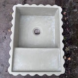 Sample Sale - Concrete Sink - The Fluted Rectangle - Truffle Shuffle