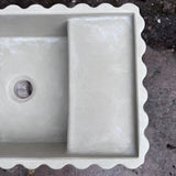 Sample Sale - Concrete Sink - The Fluted Rectangle - Truffle Shuffle