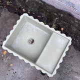 Sample Sale - Concrete Sink - The Fluted Rectangle - Truffle Shuffle