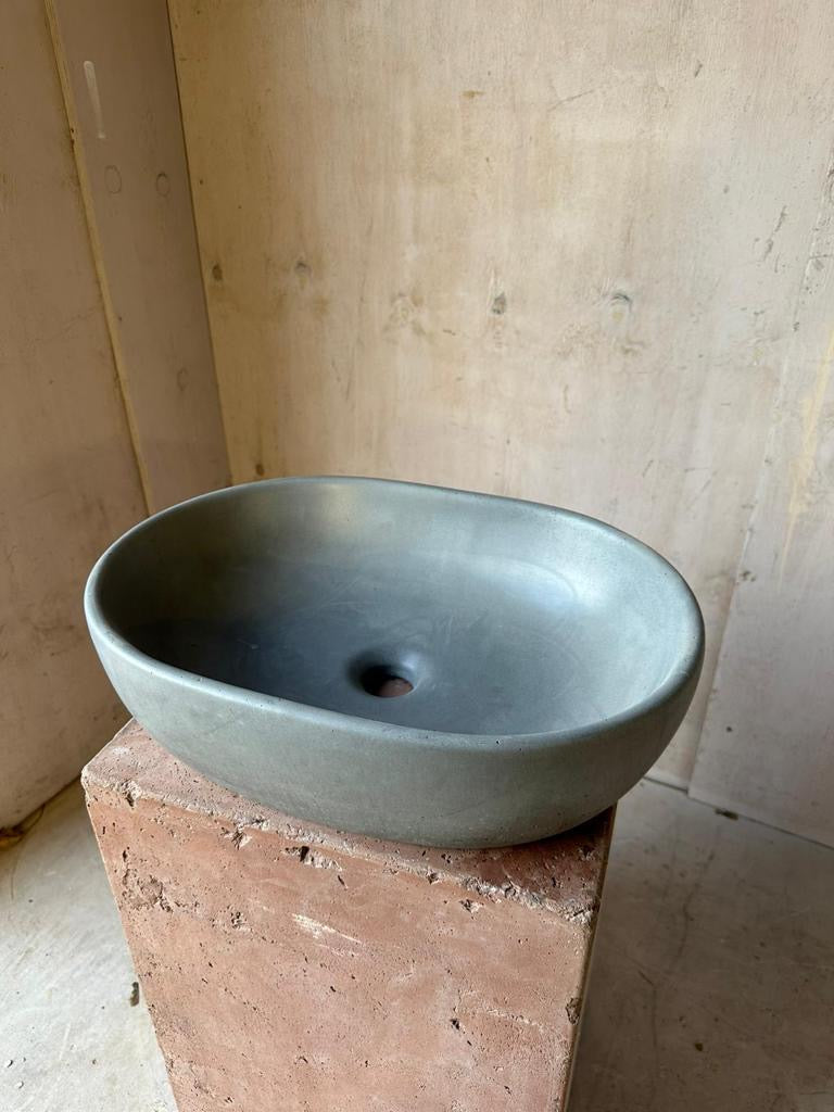 Sample Sale -  Concrete Sink - The Oval - Custom Grey