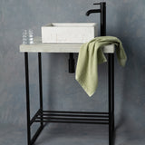 Freestanding Metal Basin Stand with Concrete Top