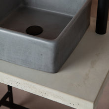 Load image into Gallery viewer, Freestanding Metal Basin Stand with Concrete Top